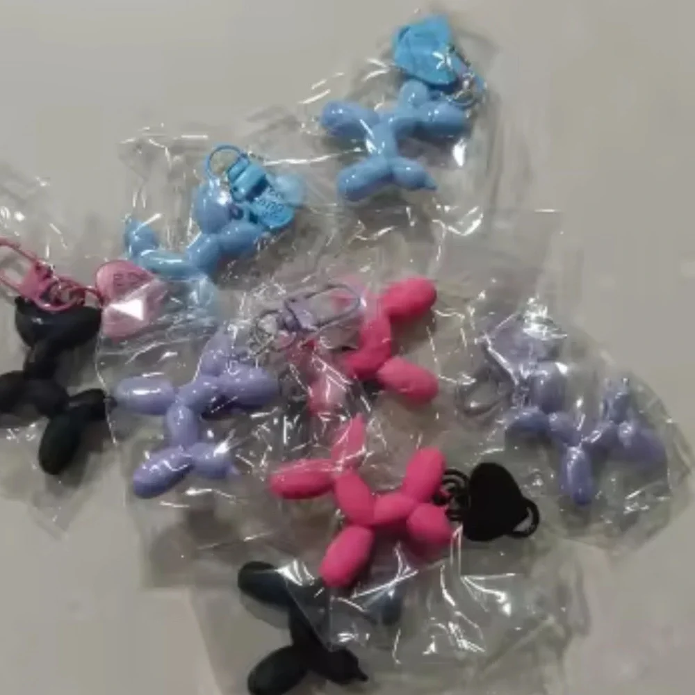 NEW Iridescent‎ Purple Balloon Dog Keychain Purse Charm Y2K